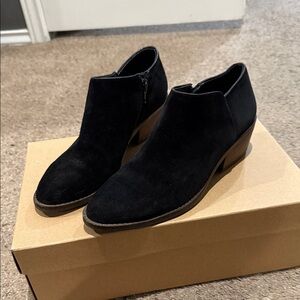 Lucky Brand Black Suede Ankle Booties